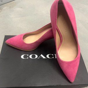COACH PINK HEEL SZ 6 - NIB - WAVERLY85 BCHAIN SUE - 85MM W/ BEADCHAIN
